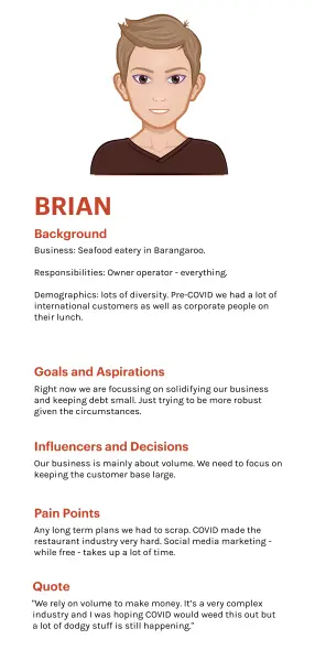 Image of a customer profile named Brian