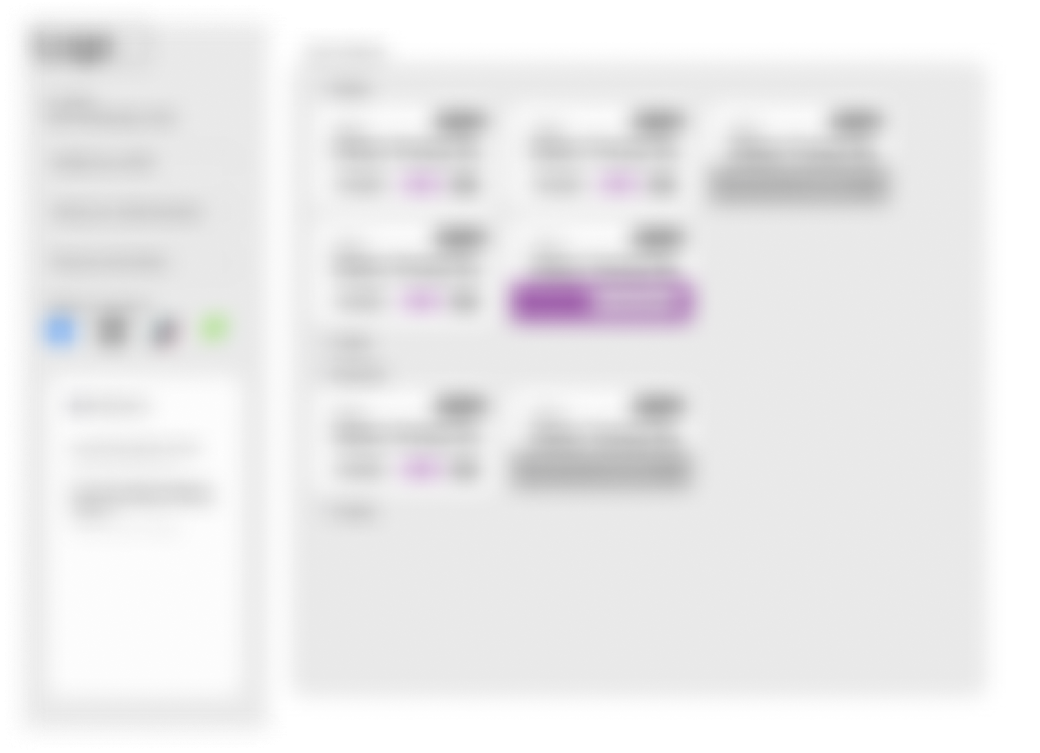 Blurred image of web application