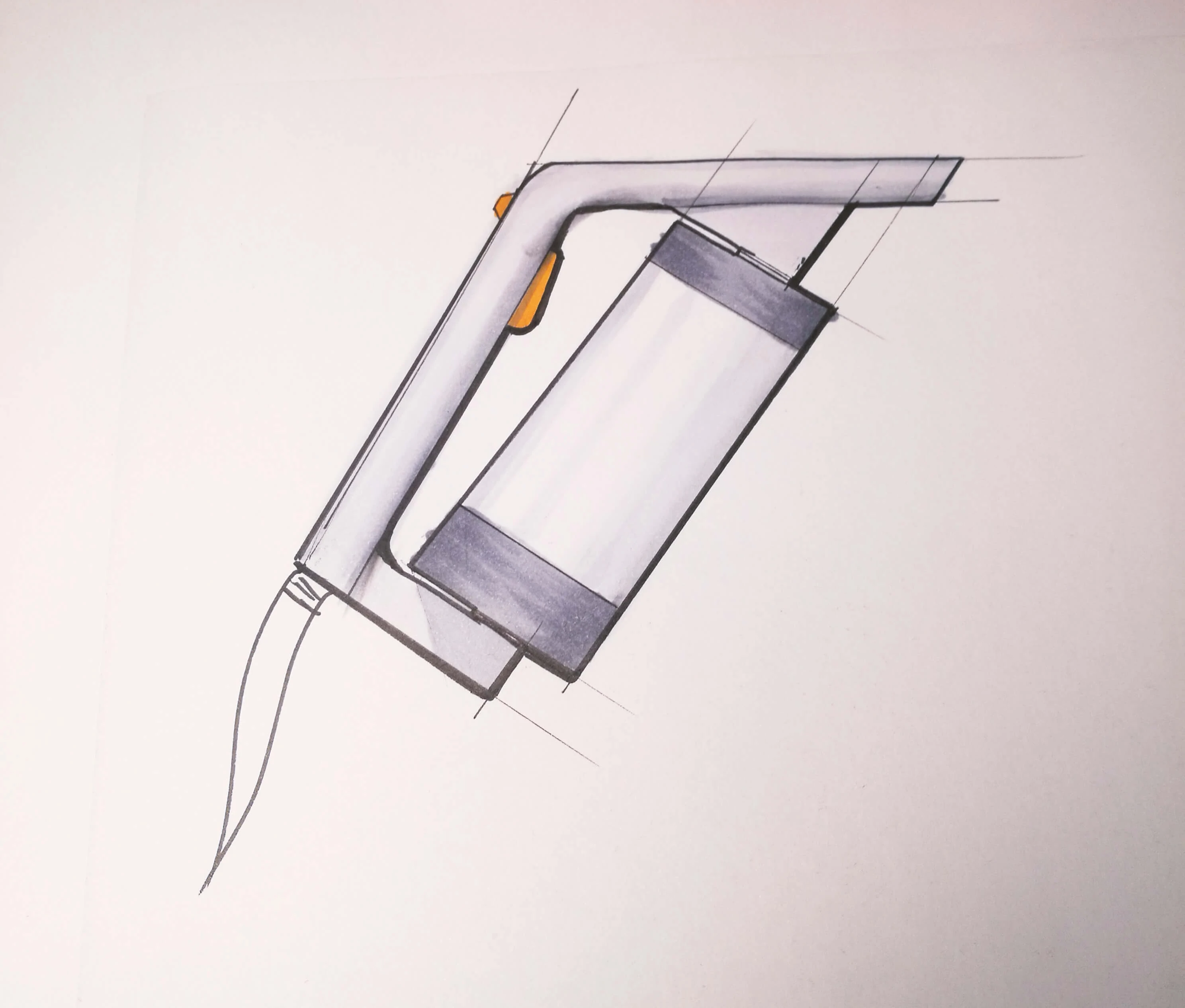 Photo of a rendered sketch.