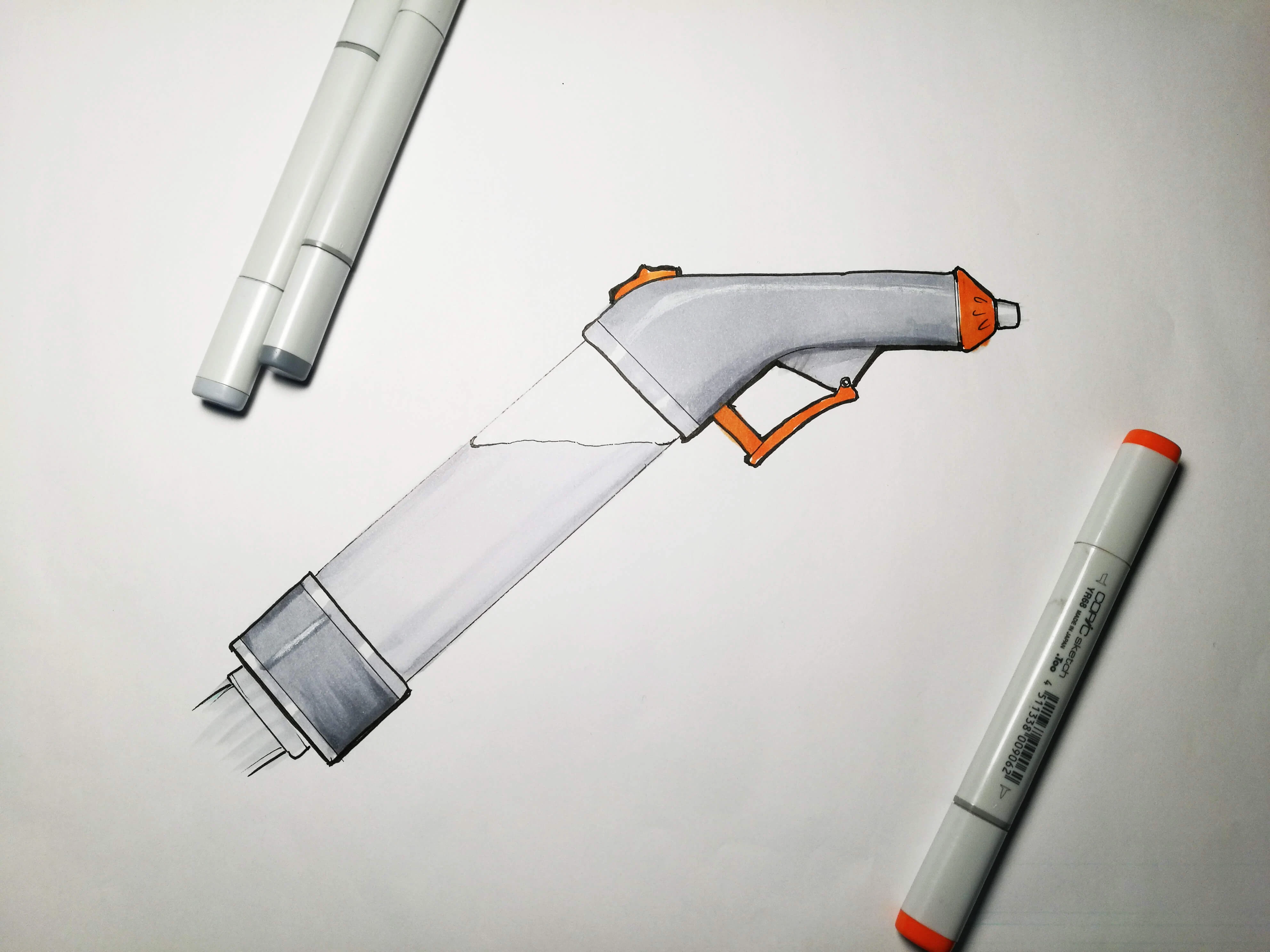 Photo of a rendered sketch.